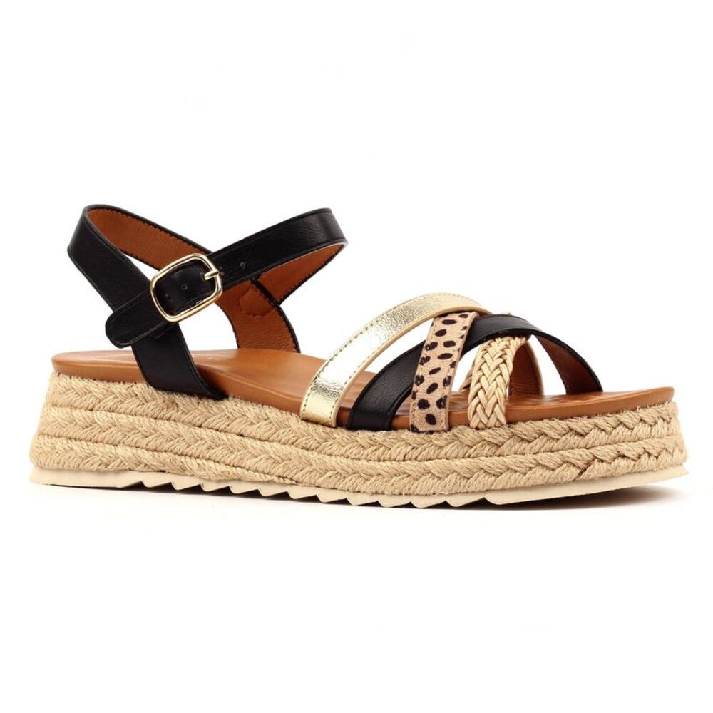 Lunar Womens/Ladies Flick Sandals / Black
